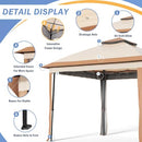 UDPATIO 11'x11' Pop up Gazebo Canopy Tent Waterproof Gazebo Mosquito Net - Beige - Like New