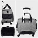 TOKSKS Sewing Machine Collapsible Trolley Bag Wheels Brother Bernina Grey - Brand New