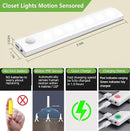 AMEERY Under Cabinet Lights 6 Pack Motion Sensor Light LED Ultra Thin - White - Like New