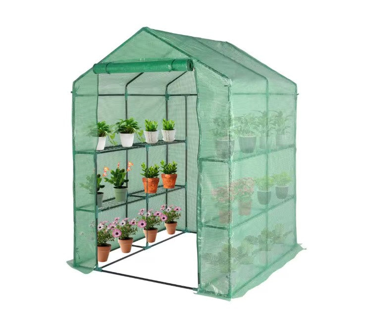 KARL HOMES KARL HOME56 IN. W X 56 IN. D X 77 IN. H GREENHOUSE - GREEN - Like New