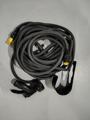 EXPANDABLE GARDEN HOSE WITH WALL HOOK, 100FT WATER HOSE FLEXIBLE DURABLE - BLACK - Like New