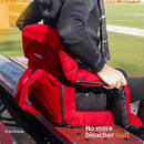 ALPCOUR RECLINING STADIUM SEAT WIDE BLEACHER CHAIR BACK SUPPORT 25" RED - Brand New