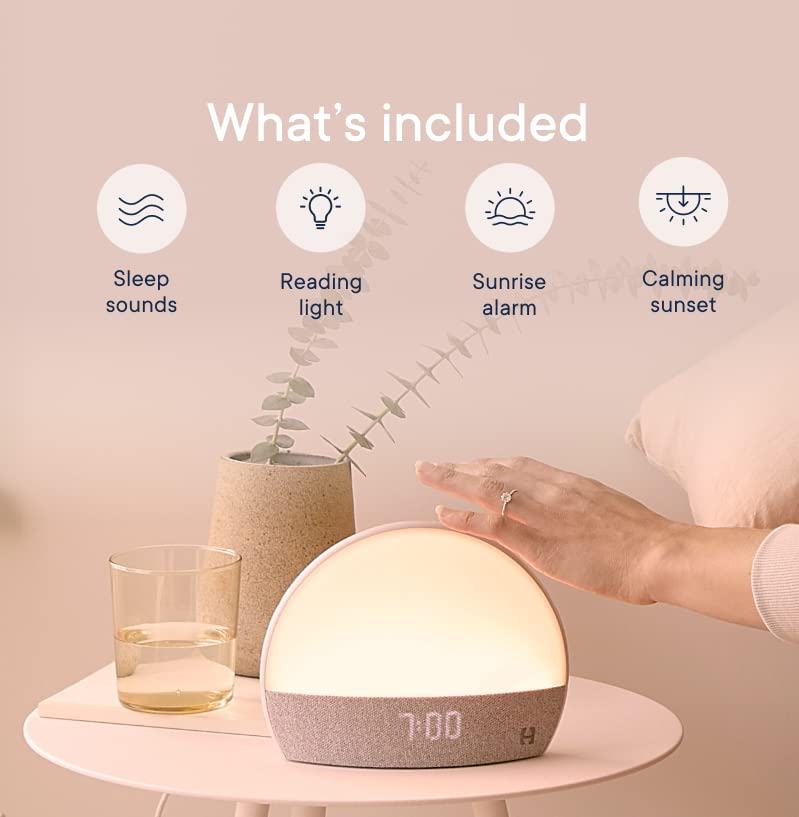 HATCH SLEEP SOUND MACHINE, SUNRISE ALARM CLOCK, SMART LIGHT, - GRAY - Like New