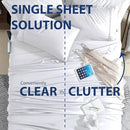CATHAY HOME QUEEN DOUBLE-SIDED ORGANIZER POCKET FITTED SMART SHEET - WHITE - Like New