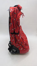 Olympia U.S.A. Melody 19" Rolling Backpack, Color Red, Penguin print - Brand New
