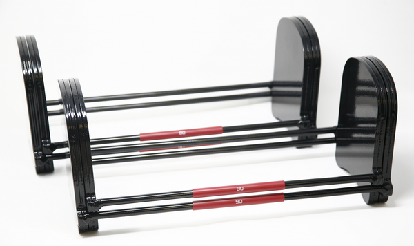 POWERBLOCK ADJUSTABLE DUMBBELL SET - 70 TO 90LBS - BLACK - Like New