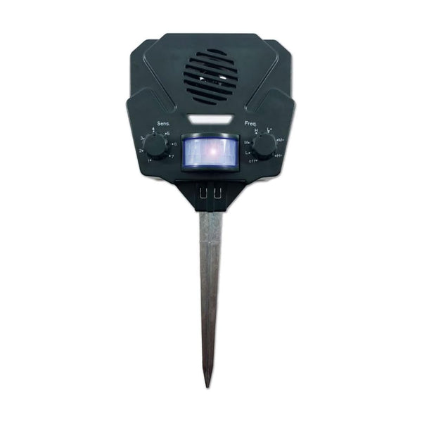 BIRD-X SOLAR YARD GARD ULTRASONIC SOLAR-POWERED ANIMAL DECOY - BLACK - Like New