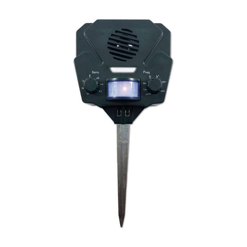 BIRD-X SOLAR YARD GARD ULTRASONIC SOLAR-POWERED ANIMAL DECOY - BLACK - Like New