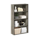 FURINNO PASIR BOOK SHELF 4-TIER BOOKSHELF OPEN SHELF FURINNO 11209 - FRENCH OAK - Like New