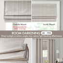 Madison Park Roman Shade, Room Darkening Blind Cordless, 33x64, Sheen Taupe - Brand New