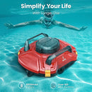 HICHEE P1 CORDLESS AUTOMATIC POOL CLEANER FOR POOLS UP TO 900 SQ. FT - RED/BLACK - Like New
