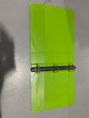 GENERIC 3-PRONG METAL CLIP BINDER FOR OFFICE, SCHOOL OR HOME - GREEN - Like New