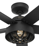 HUNTER FAN COMPANY MILL CREEK LED 52" 5 BLADE CEILING FAN - MATTE BLACK - Like New