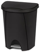 STERILITE 10949004 Step Can, Black, 6.6 Gallon - Brand New