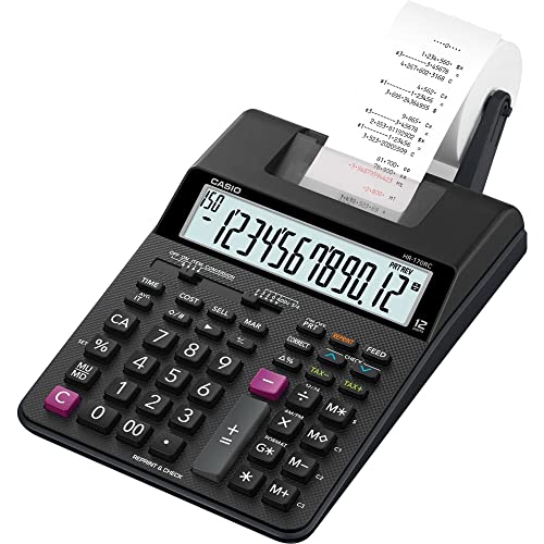 CASIO HR-170RC PRINTING CALCULATOR - BLACK - Like New