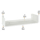 Wallniture Bali White Floating Shelves for Wall CD DVD Storage Metal Bookshelf - Brand New
