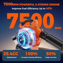 NEOTEC 25.4CC GAS LEAF BLOWER LIGHT BLOWER 432CFM 180MPH EB260 - ORANGE/BLACK - Like New