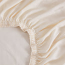 TENCEL KING SIZE MAGDALENA TENCEL LYOCELL & LINEN BLEND SHEET SET - IVORY - Like New
