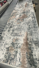 GENERIC LIVING ROOM AREA RUG 5FT X 7FT - GREEN/WHITE/BROWN - Like New