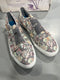 BLOWFISH MALIBU WOMENS FLOWER CANVAS UPPER FOAMED INSOLE - SIZE: 9 - GRAY GYPSY - Like New