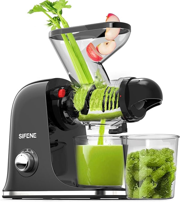 SiFENE Cold Press Juicer Machine Compact Single Serve Slow - Scratch & Dent