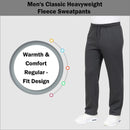 BLUE ICE MEN'S ULTRA HEAVYWEIGHT FLEECE SWEATPANTS OPEN BOTTOM S - HEATHER GRAY - Brand New