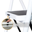 TCE 3 Step Ladder, 400lbs Ergonomic Folding Stool, ATRJZ9023BU, Torin - Black - Like New