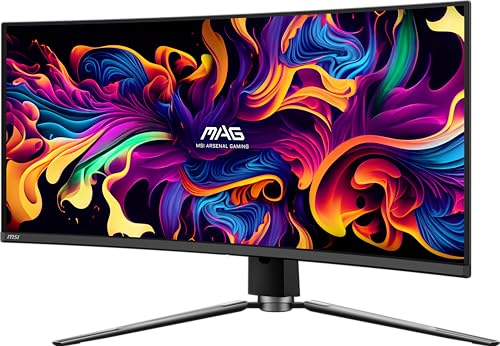 MSI 34" CURVED OLED MONITOR, 3440 X 1440 (UWQHD), MAG341CQP - BLACK Like New