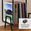 Vefunk Record Player Stand with Vinyl Storage - X003LFQOBV - Black - Brand New