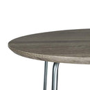 FINECASA Round End Table Industrial Sofa Table Storage Shelf - Grey - Brand New