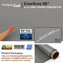 Elite Screens Designer Cut Series 135" 16:9, ZRM-135HW-CINEGREY5D - Grey - Brand New