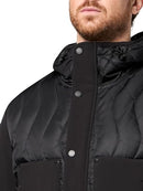 LO4C2139 KARL LAGERFELD OUTERWEAR QUILTED HOODED JACKET - BLACK - SIZE MEDIUM - Brand New