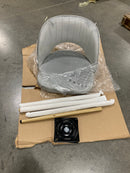 KRAMZING SWIVEL BAR STOOLS SET OF 3, 26" SEAT HEIGHT BAR CHAIRS - GRAY - Like New