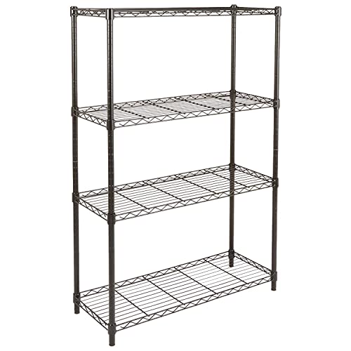 AMAZON Basics 4-Shelf Adjustable Steel Wire Rack Storage Shelving Organizer - Like New
