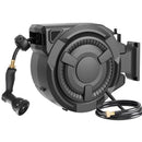 WIKIWIKI RETRACTABLE GARDEN HOSE REEL 1/2 IN X 100 FT WALL MOUNTED - BLACK - Brand New