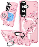 LOTADILO SAMSUNG GALAXY 15 5G CASE WOMEN GIRLS CUTE - PEACH BLOSSOM - Like New