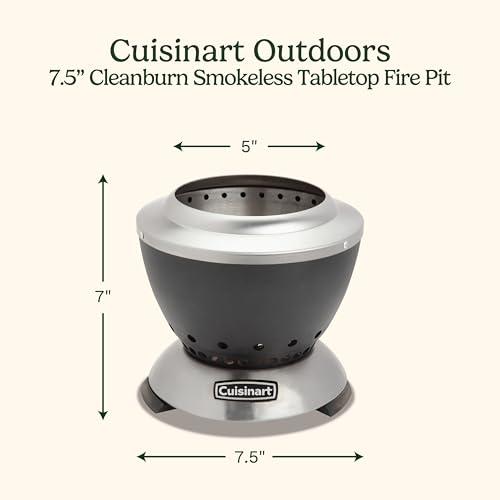 CUISINART COH-755 CLEANBURN SMOKELESS 7.5" TABLE TOP FIRE PIT, EASY CLEAN - Like New