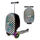 LASCOOTA SCOOTER SUITCASE, CHECKERED CARRY LUGGAGE LIGHTWEIGHT - MULTICOLOR - Like New