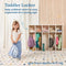 ECR4Kids STREAMLINE 5-SECTION TODDLER COAT LOCKER CLASSROOM FURNITURE WHITE WASH - Like New