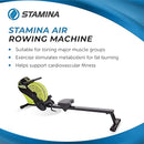 STAMINA ATS AIR ROWER ROWING MACHINE LCD MONITOR DYNAMIC - GREEN/BLACK - Like New