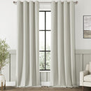 CHRISDOWA 100% BLACKOUT GRAYISH BEIGE CURTAINS 120 INCHES LONG 2 PANELS - Like New