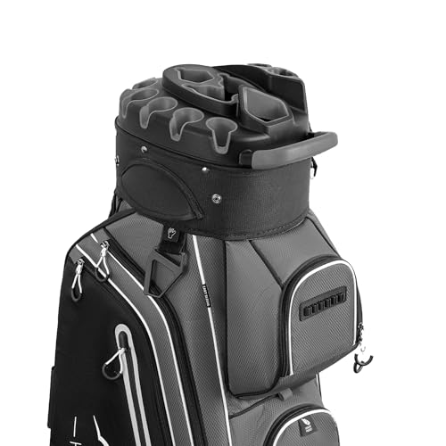 UNIHIMAL 14-WAY GOLF CART BAG PRO WITH FULL LENGTH DIVIDER TOP - GRAY - Like New