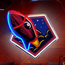 Rocket Neon Sign,Dimmable Neon Light for Wall Decor,USB Light Up Signs - Like New