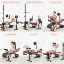 MAIDOMA 1500LB 8 IN 1 WEIGHT BENCH LAT PULLDOWN LEG EXTENSION/CURL FOLDABLE - Like New