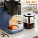 KISMILE 8-CUP DRIP COFFEE MAKER, 6-MIN QUICK BREW, CM125A - GLACIER BLUE - Like New