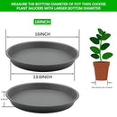 TITE Plant Saucer Heavy Large Planter Durable Thicker Plastic 3 Pack Grey 16inch - Brand New