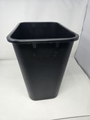 HIGHMARK RECTANGULAR PLASTIC WASTEBASKET, 6.5 GALLONS, 12PK - BLACK - Like New