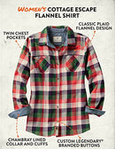 Legendary Whitetails Womens Cottage Escape Flannel Long Sleeve Plaid - Brand New