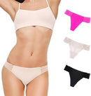 BADARI 5-PACK SEAMLESS ATHLETIC THONGS FOR WOMEN SIZE: XS - BLACK CHAMPAGNE PINK - Like New