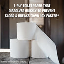 Scott Rapid Dissolving Toilet Paper, 48 Double Rolls (6 Packs of 8) - Brand New